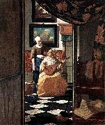 Jan Vermeer The Love Letter oil painting artist
